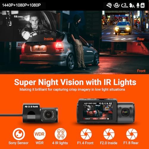 Three way 4k dash camera system — photo 3