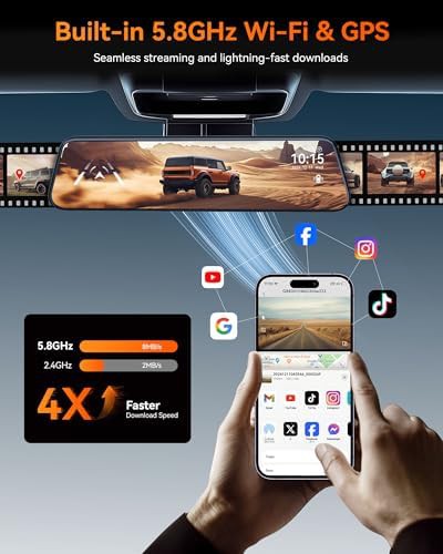 Twelve inch mirror cam with voice control — photo 4