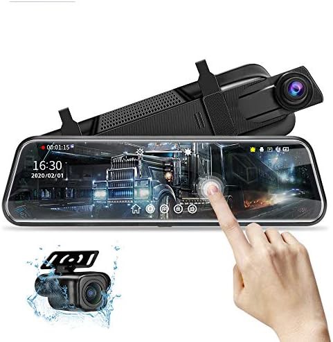 Standard ten inch dual channel mirror camera
