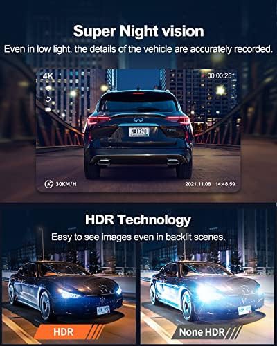 Wide angle 4K front only car camera — photo 3