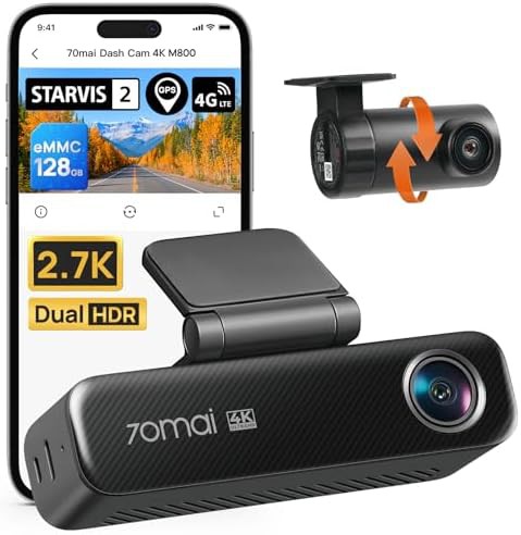 Front 2.7k camera with internal storage