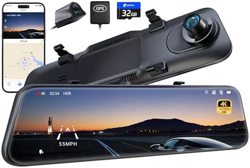 12 Inch Mirror Dash Cam with ADAS
