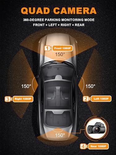 Four channel dash cam with CPL filter — photo 4