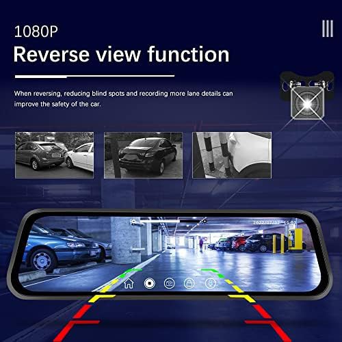 Large touchscreen mirror dash cam system — photo 3
