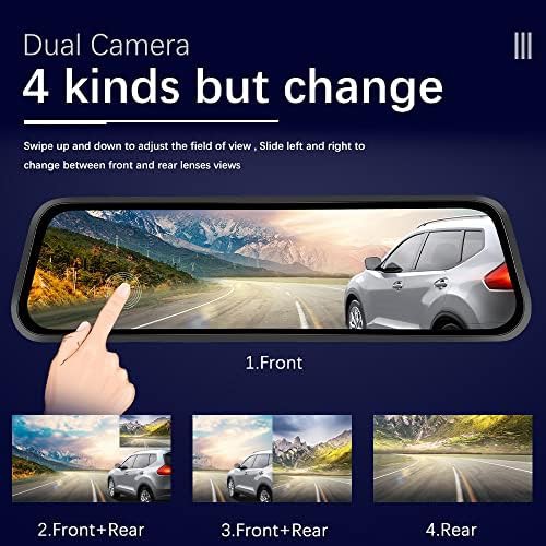 Large touchscreen mirror dash cam system — photo 5