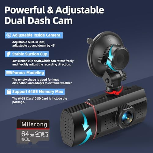 Dual channel dash cam with 64GB card — photo 4