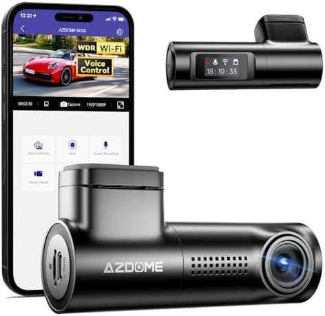 Mini hidden front dash cam with voice control