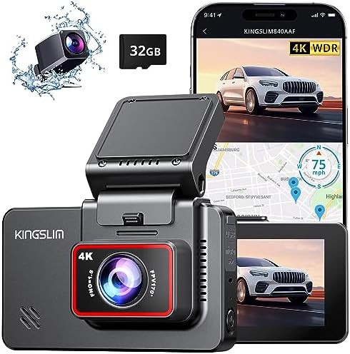 Touchscreen 4K dual camera with 32GB card