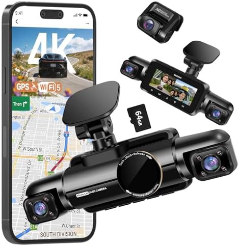 Four channel 5GHz WiFi 3K dash cam