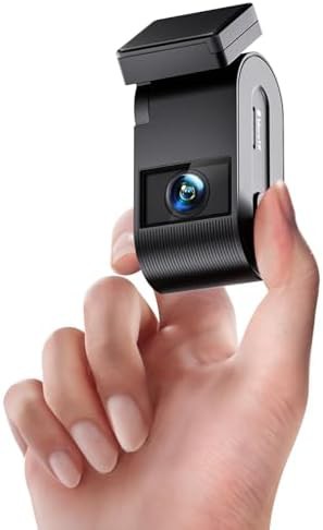 Mini dash camera with voice control and card
