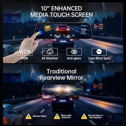 Mirror mounted 4K touch screen camera — photo 3