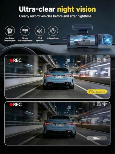 Black front and inside dash camera — photo 4