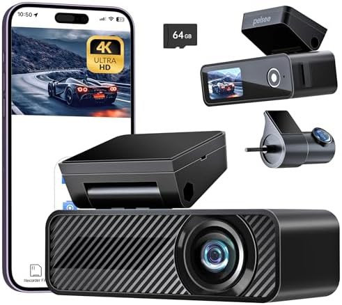 Compact 4K Dash Cam with Voice Control