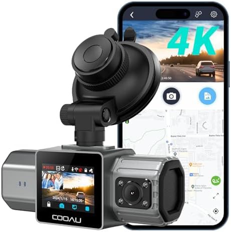 Mini hidden dual 4K dash camera