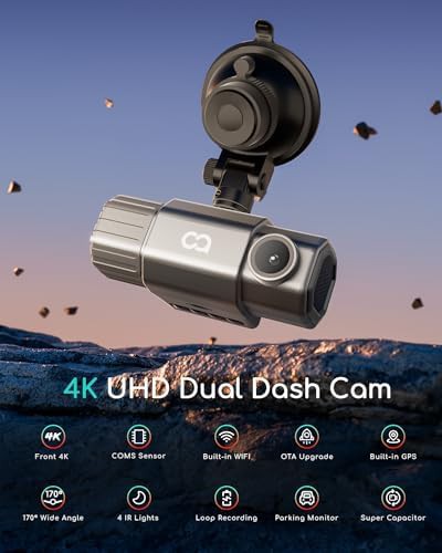 Mini hidden dual 4K dash camera — photo 3