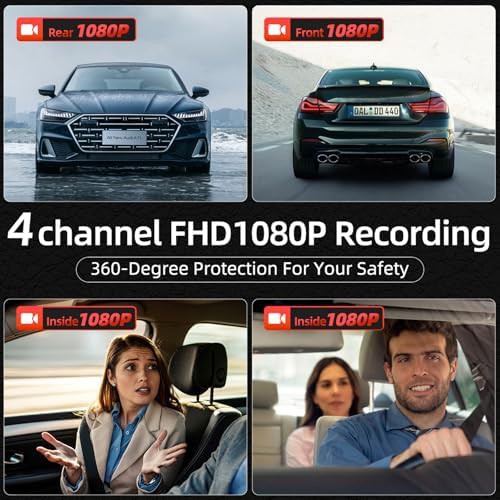 Four channel mirror dash cam 12 in — photo 3