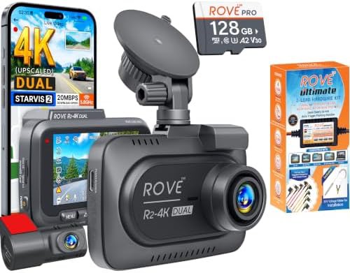 Dual dash cam with parking monitor kit