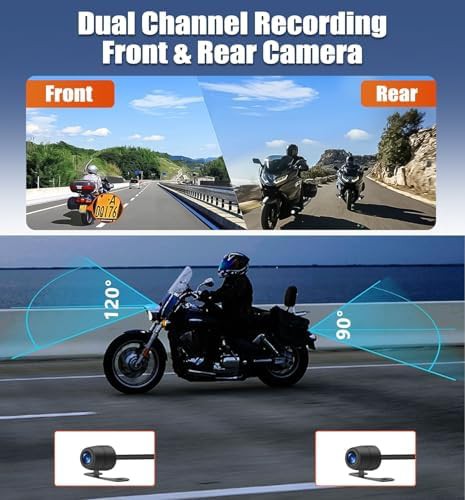 Waterproof motorcycle dash cam with dual lenses — photo 4