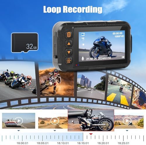 Waterproof motorcycle dash cam with dual lenses — photo 5