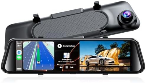 Twelve inch mirror dash cam with carplay