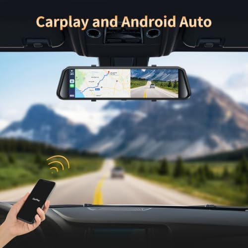 Twelve inch mirror dash cam with carplay — photo 4