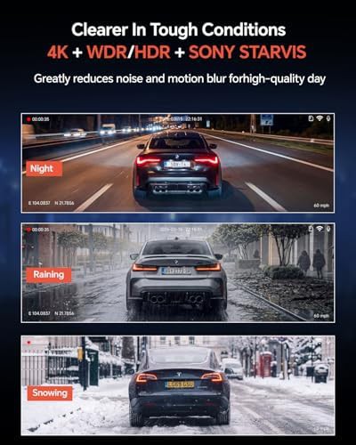 Dual 4K dash cam with 3 in screen — photo 4