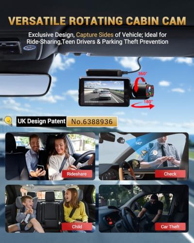 Dual channel dash cam with interior lens — photo 3