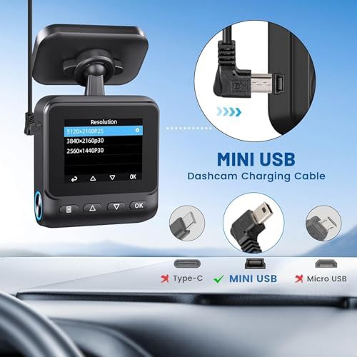 Mini USB left angle power cable — photo 3