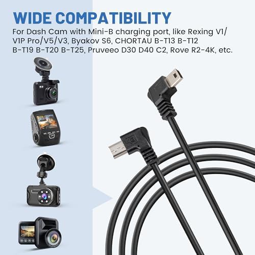 Mini USB left angle power cable — photo 4