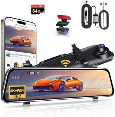 Twelve inch 4K mirror camera with WiFi