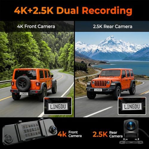 Smart 12 inch mirror dash cam 4K — photo 3