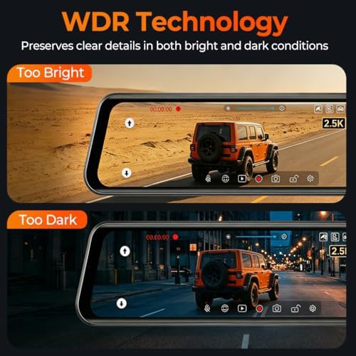 Smart 12 inch mirror dash cam 4K — photo 5