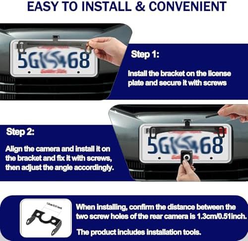 Universal license plate backup camera bracket — photo 5