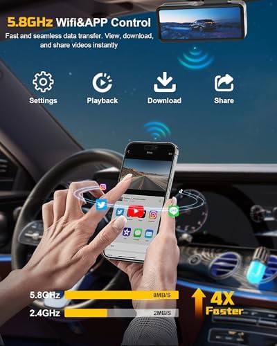 Front 4K dash camera with car charger — photo 4