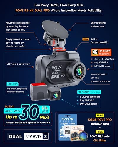 Dual PRO front and rear dash camera — photo 3