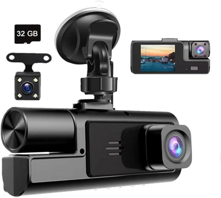 Three channel Full HD dash camera