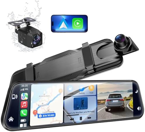 Ten inch mirror 2.5k carplay camera