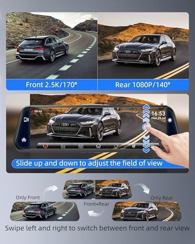 Ten inch mirror 2.5k carplay camera — photo 4