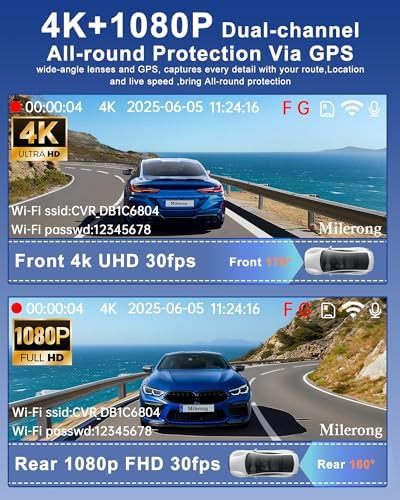 Voice control 4K dash cam with WiFi — photo 3