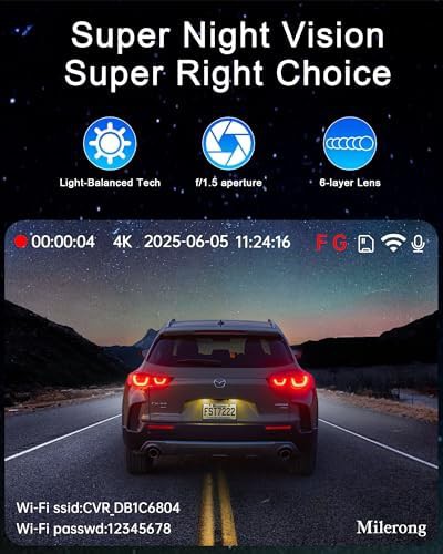 Voice control 4K dash cam with WiFi — photo 4