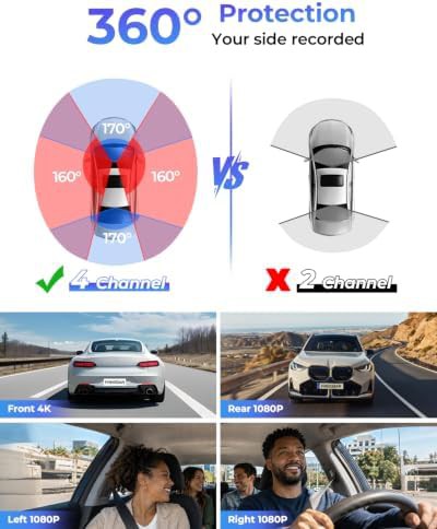 Four channel 4k dash cam for rideshare — photo 3