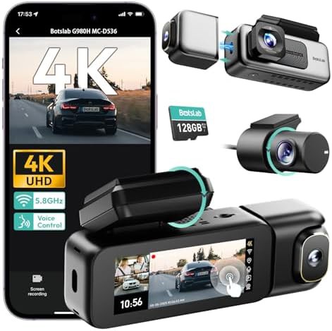 Botslab G980H 3 channel 4K dash cam