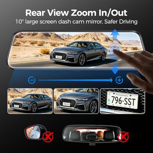 Ten inch mirror 1080p touch screen camera — photo 5
