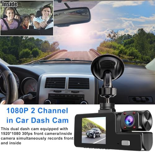Dual channel WiFi dash cam with card — photo 3