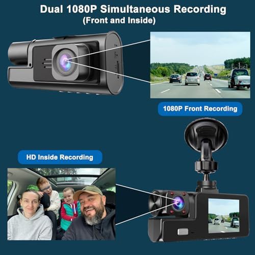 Dual channel WiFi dash cam with card — photo 4