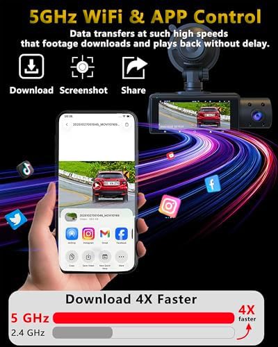 Triple dash cam with five GHz WiFi — photo 4
