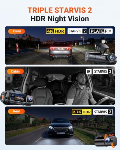 Pro 4k triple channel starvis camera — photo 4
