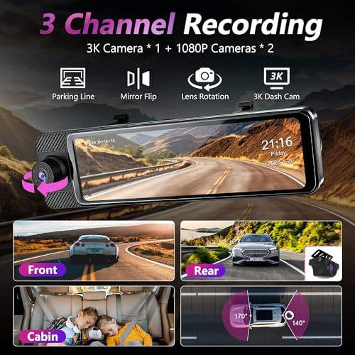 Mirror dash cam with 11 in touch screen — photo 3