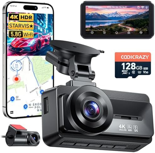 Dual dash cam with 5GHz WiFi