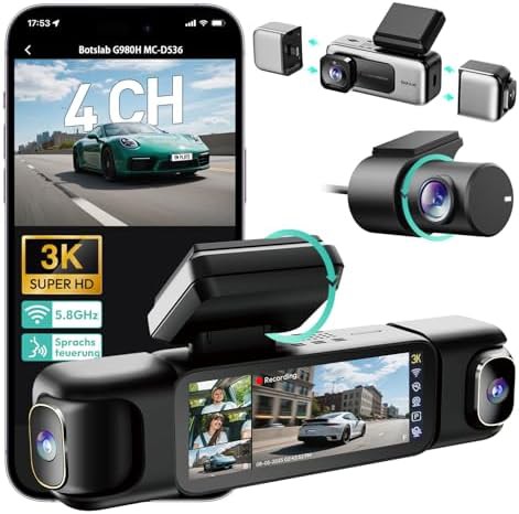 Botslab four channel voice control dash cam